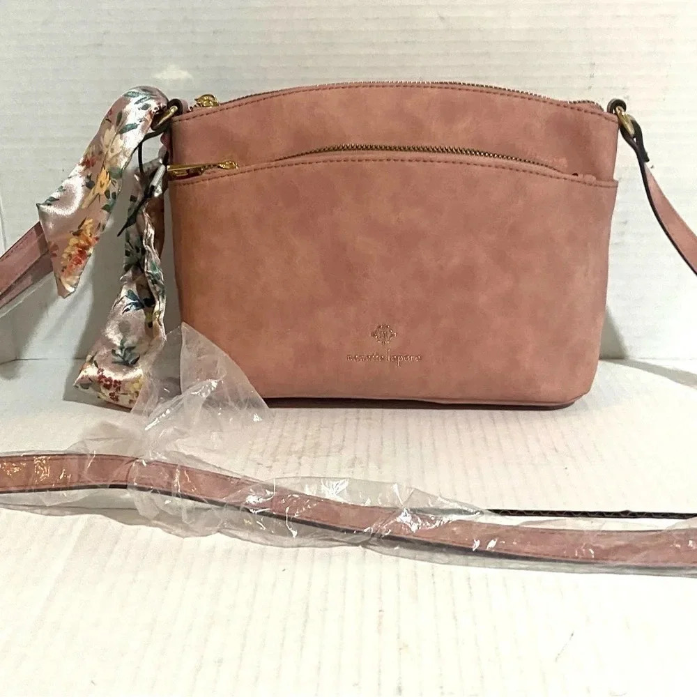 Nanette lepore faux suede crossbody handbag - Picture 1 of 9